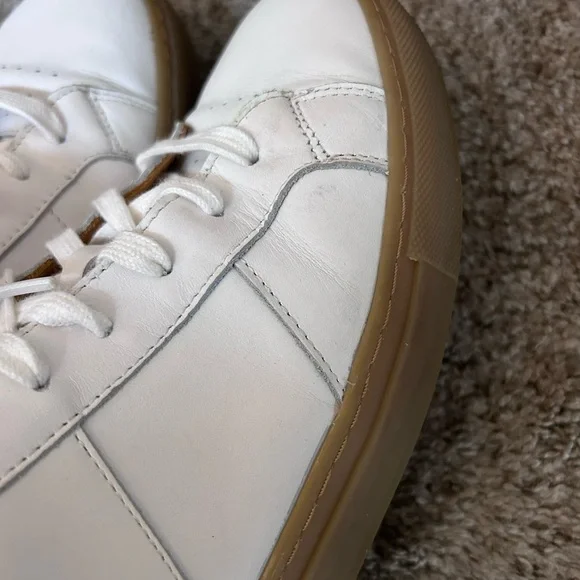GREATS Brooklyn Royale White Leather and Gum Sneakers. US9/UK8.5/EUR41. Classic - Picture 13 of 16
